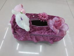 荣春日用品 酒红色花边盒装抽纸，厂家直销打造高档家居百货